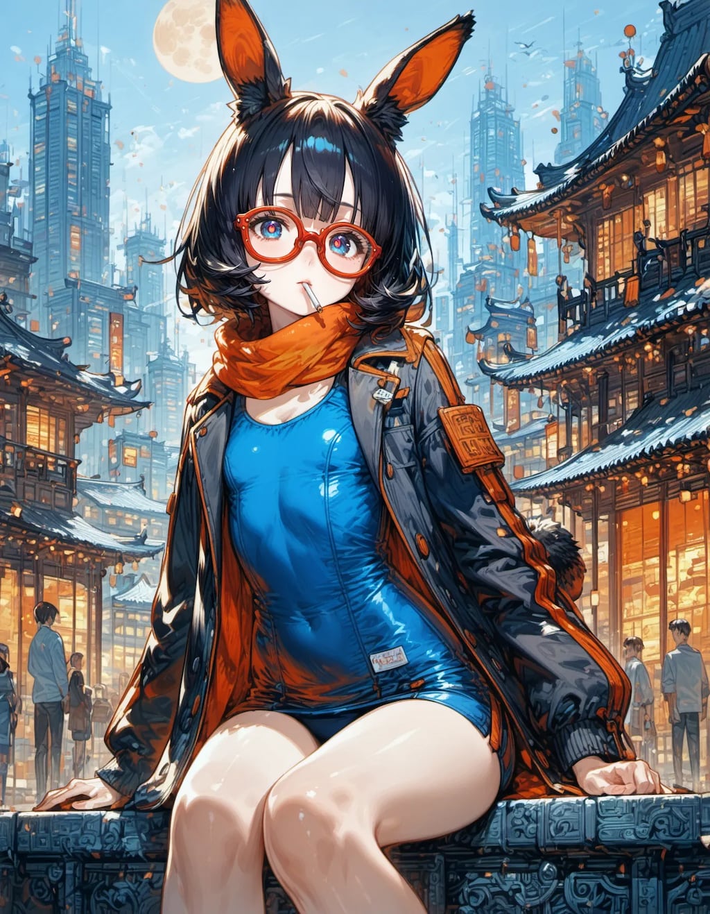 Cyber Bunny in the Traditional City