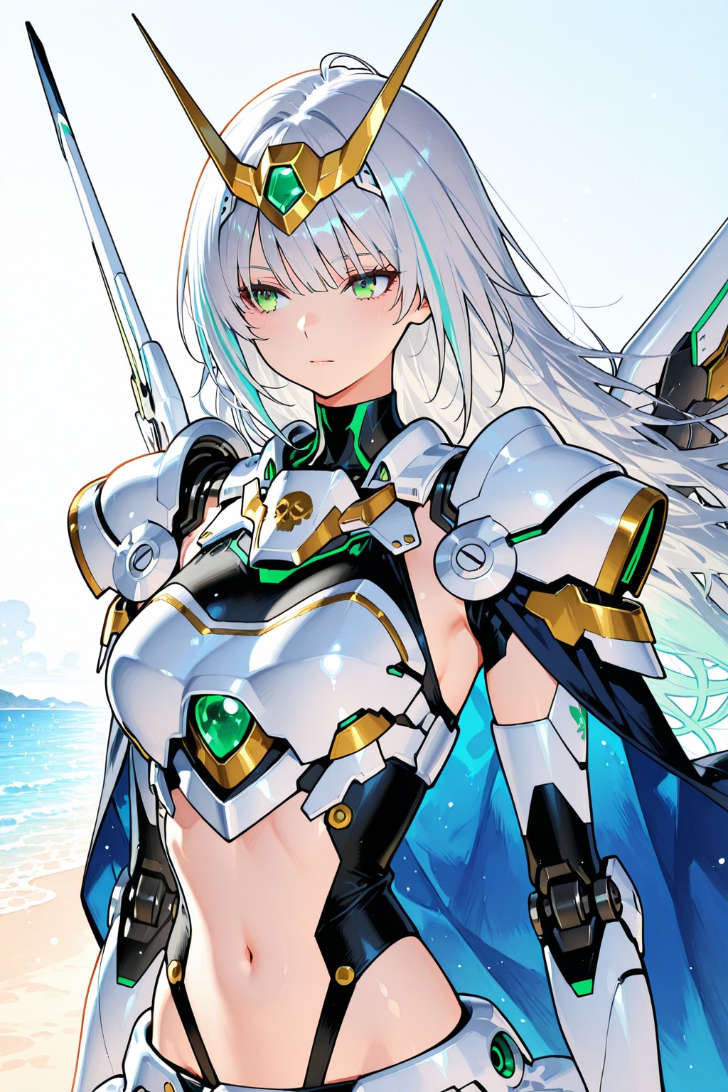 銀髪のメカ娘① | の人気AIイラスト・グラビア
