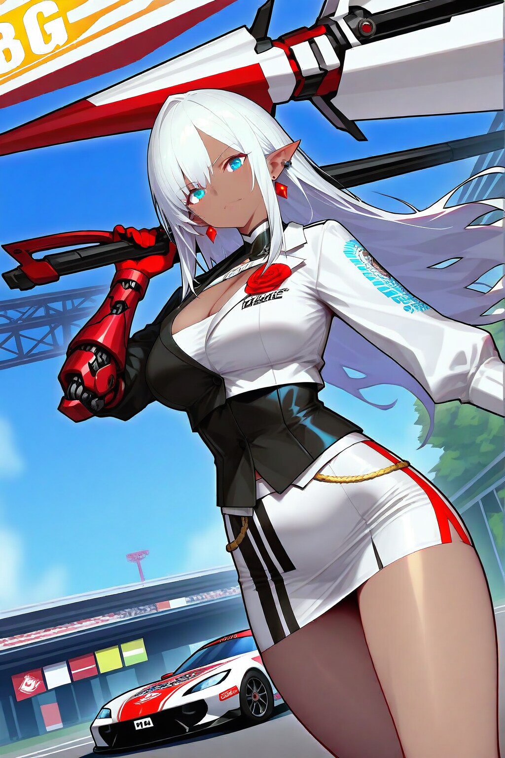 レースクイーンの練習10