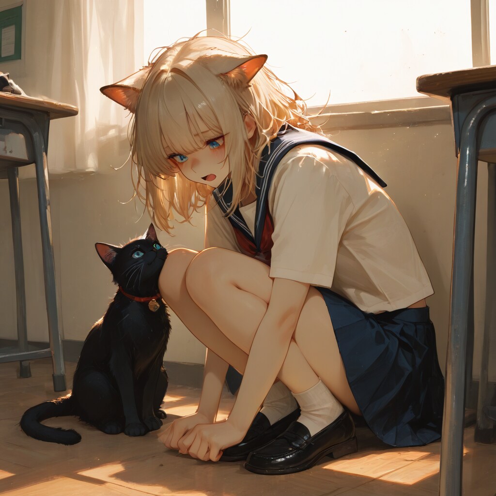 猫娘とでれ助（猫）・再び