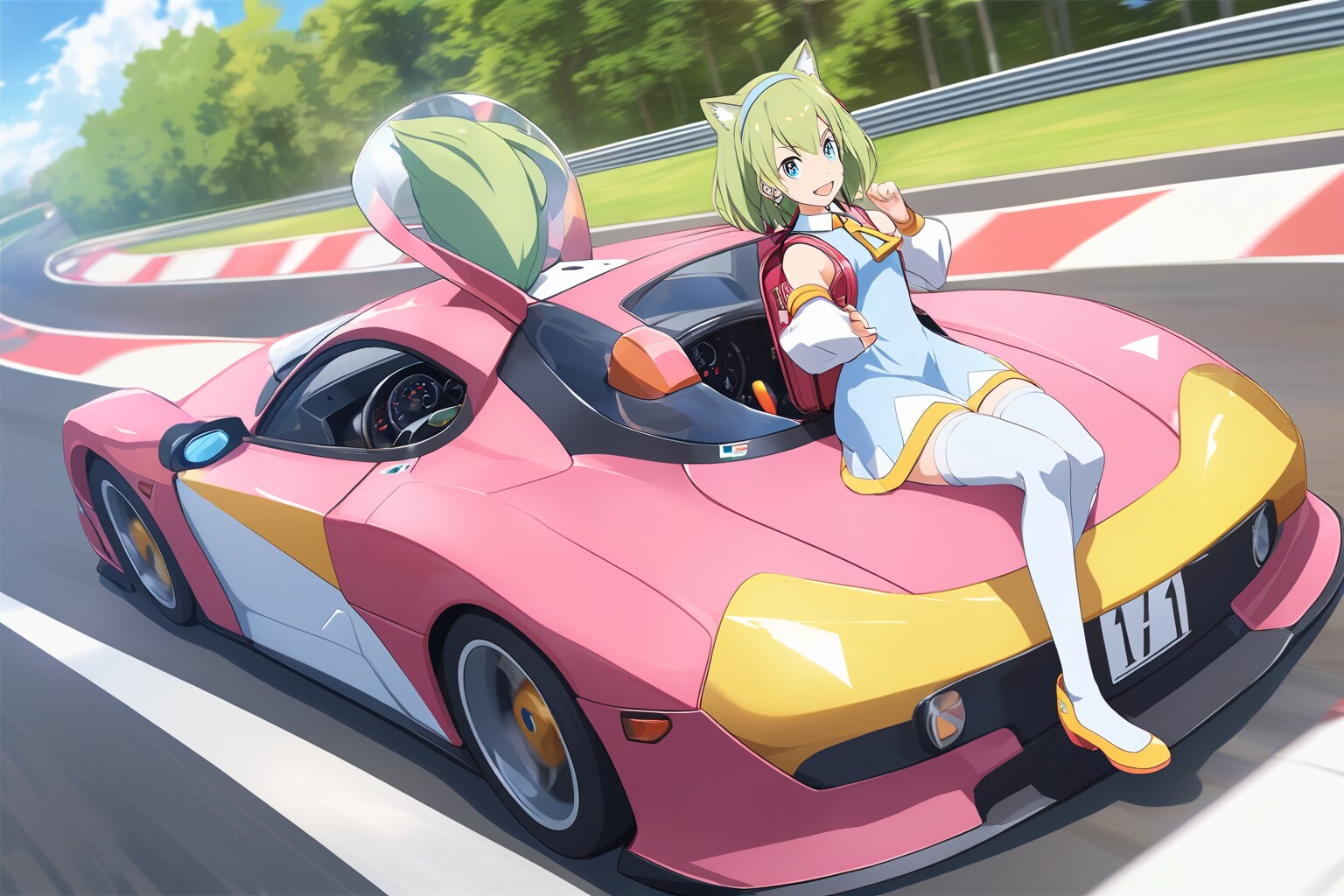 デルタもんと車３ | の人気AIイラスト・グラビア