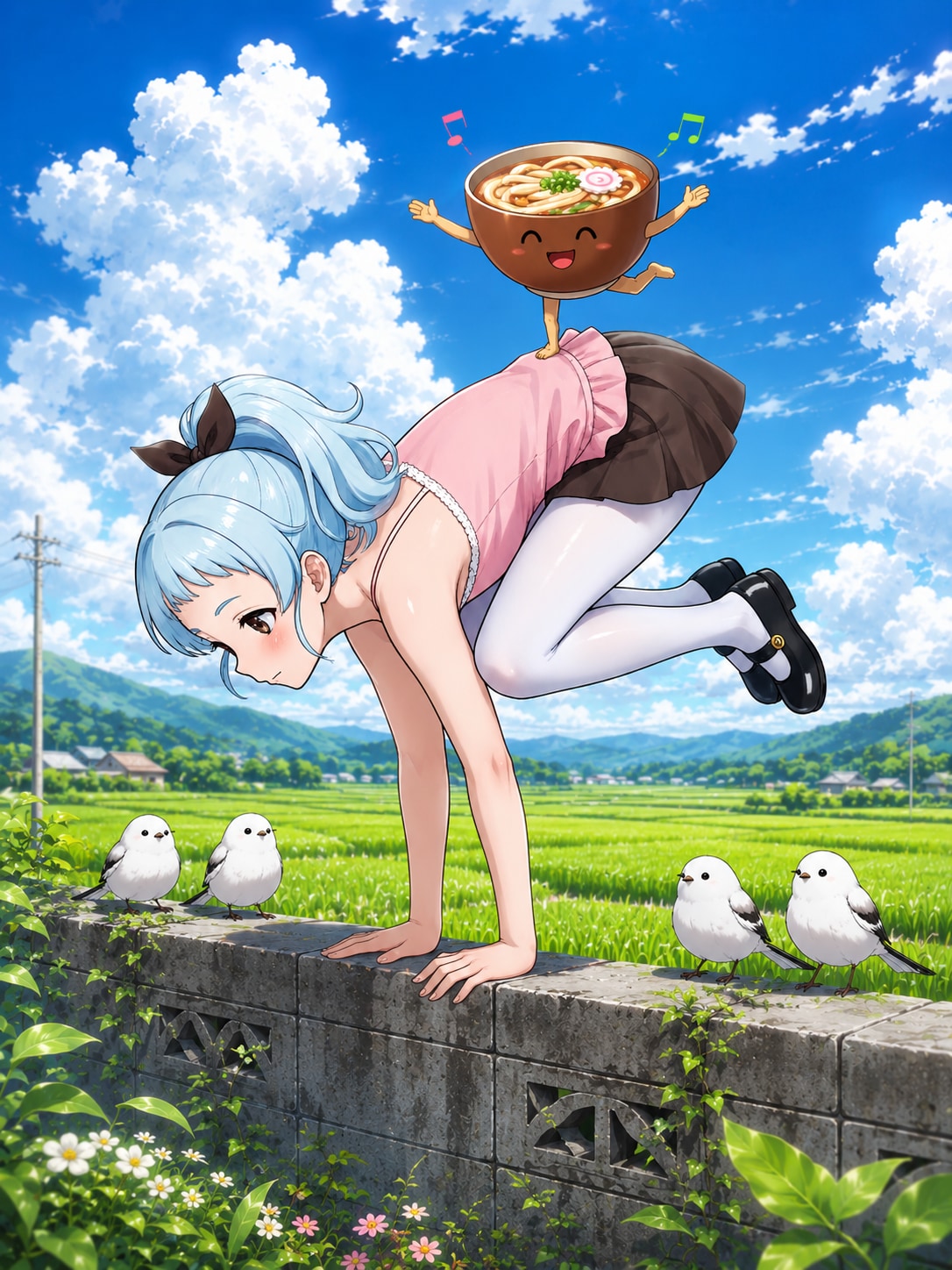 カレーうどん君と青髪ちゃん