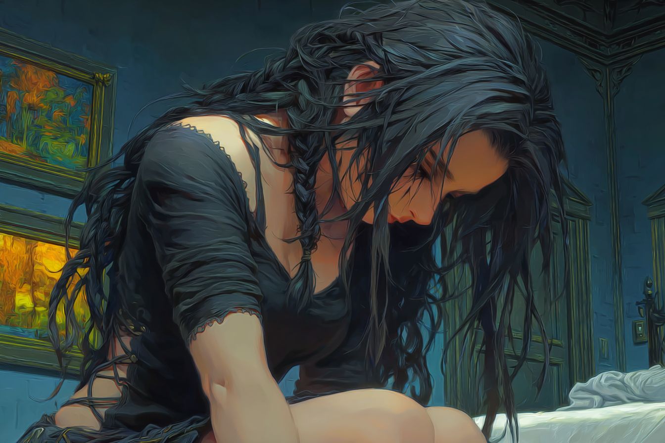 眠れない夜 | の人気AIイラスト・グラビア