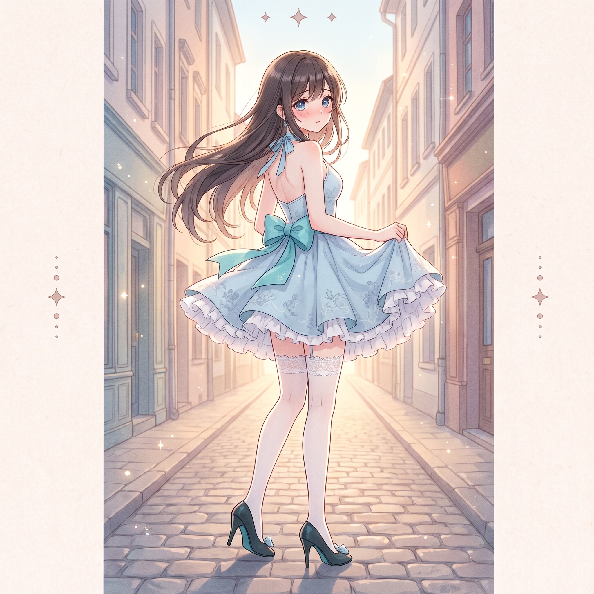 斜陽街路の蒼き残響 | の人気AIイラスト・グラビア