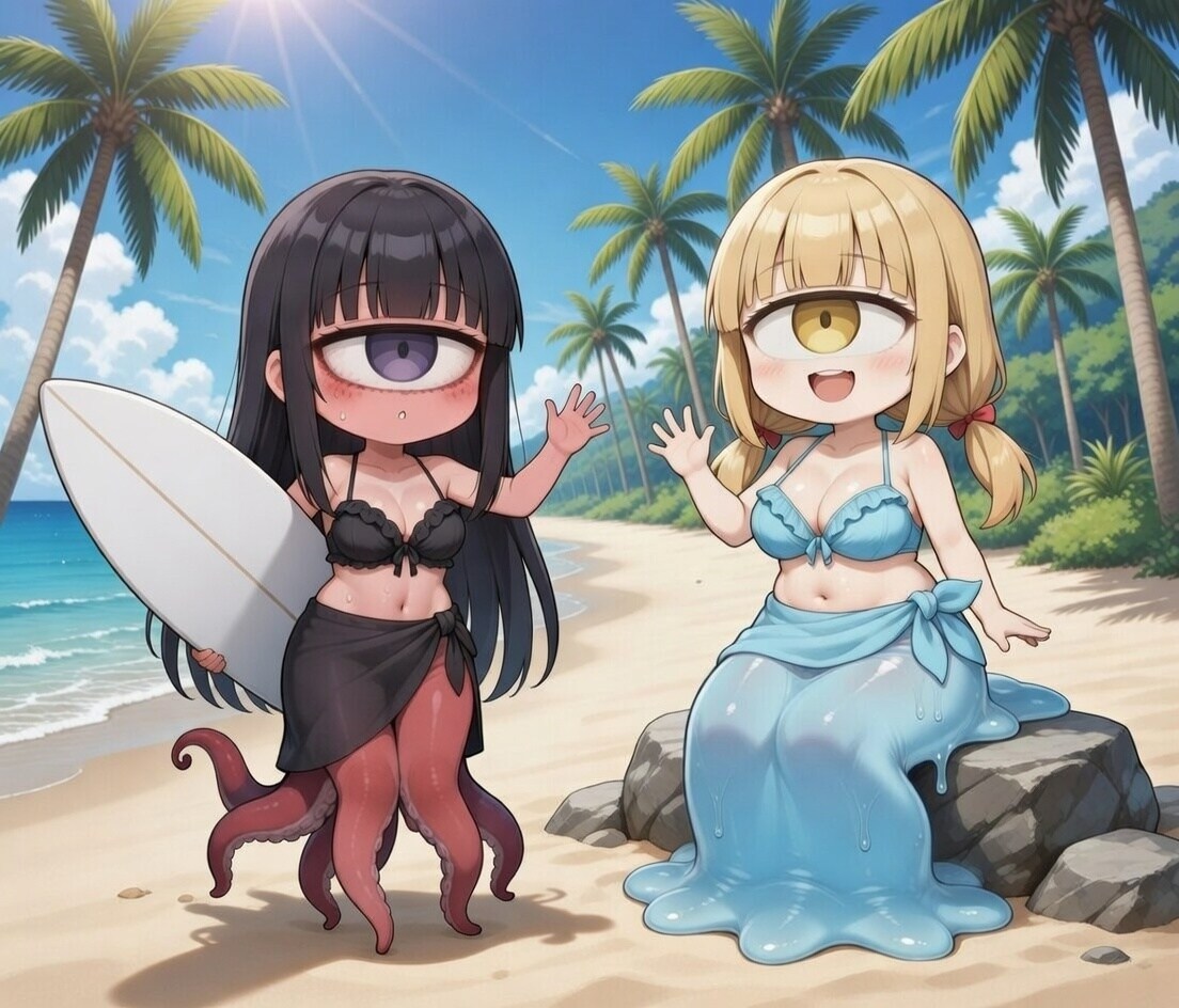 単眼スキュラちゃん.19　サーフィンおまけ