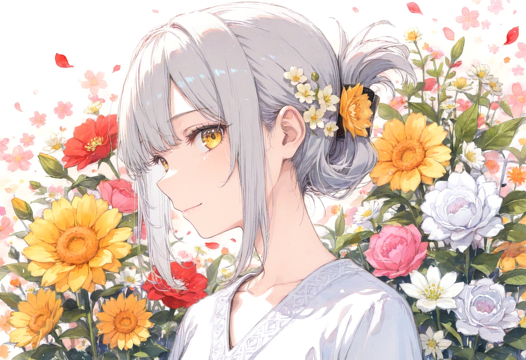 看板娘　flowers | の人気AIイラスト・グラビア