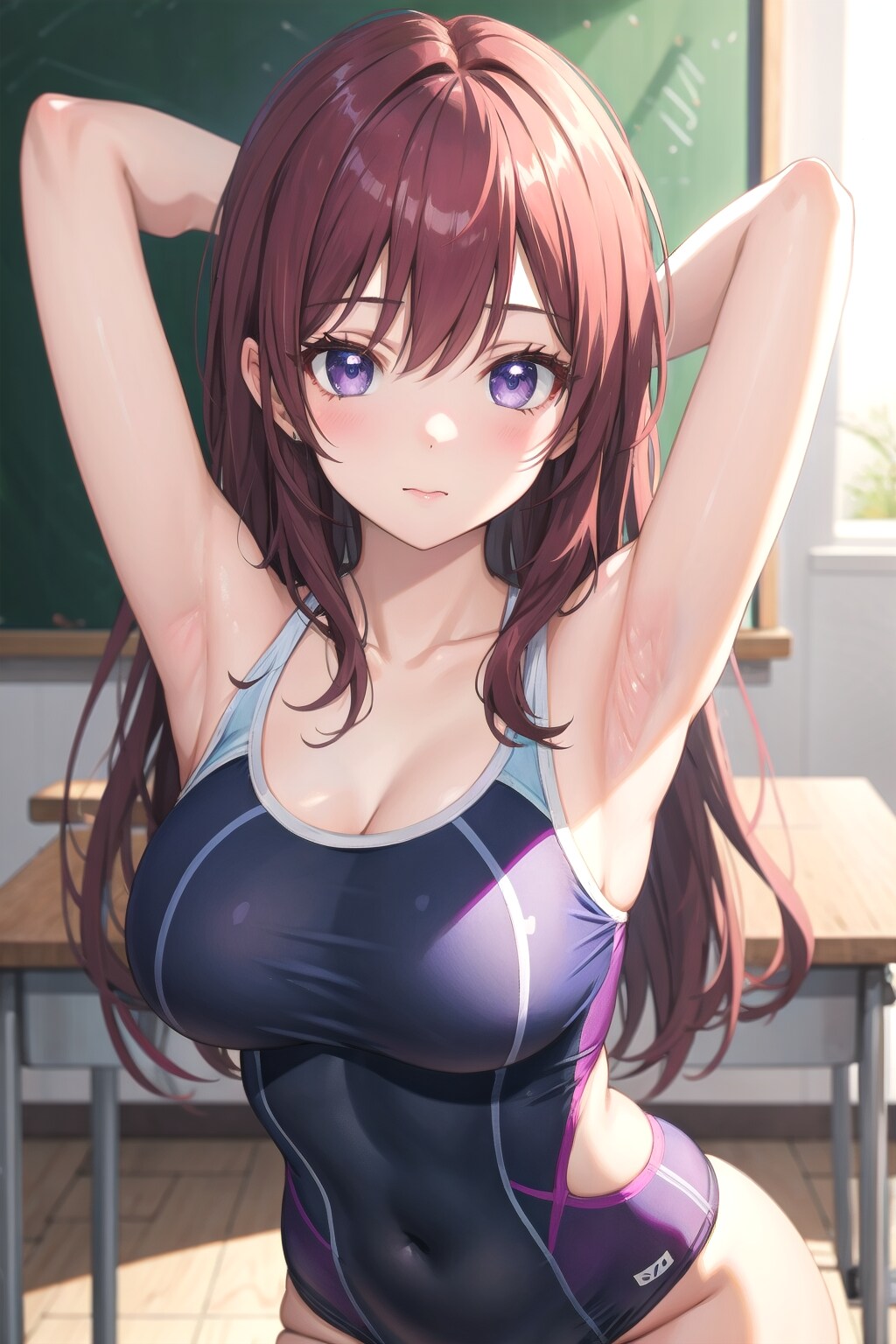 スクール水着姿の紅さん