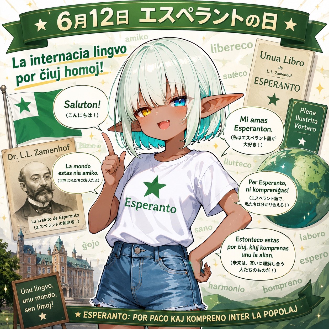 [今日は何の日 6/12] エスペラント語の日