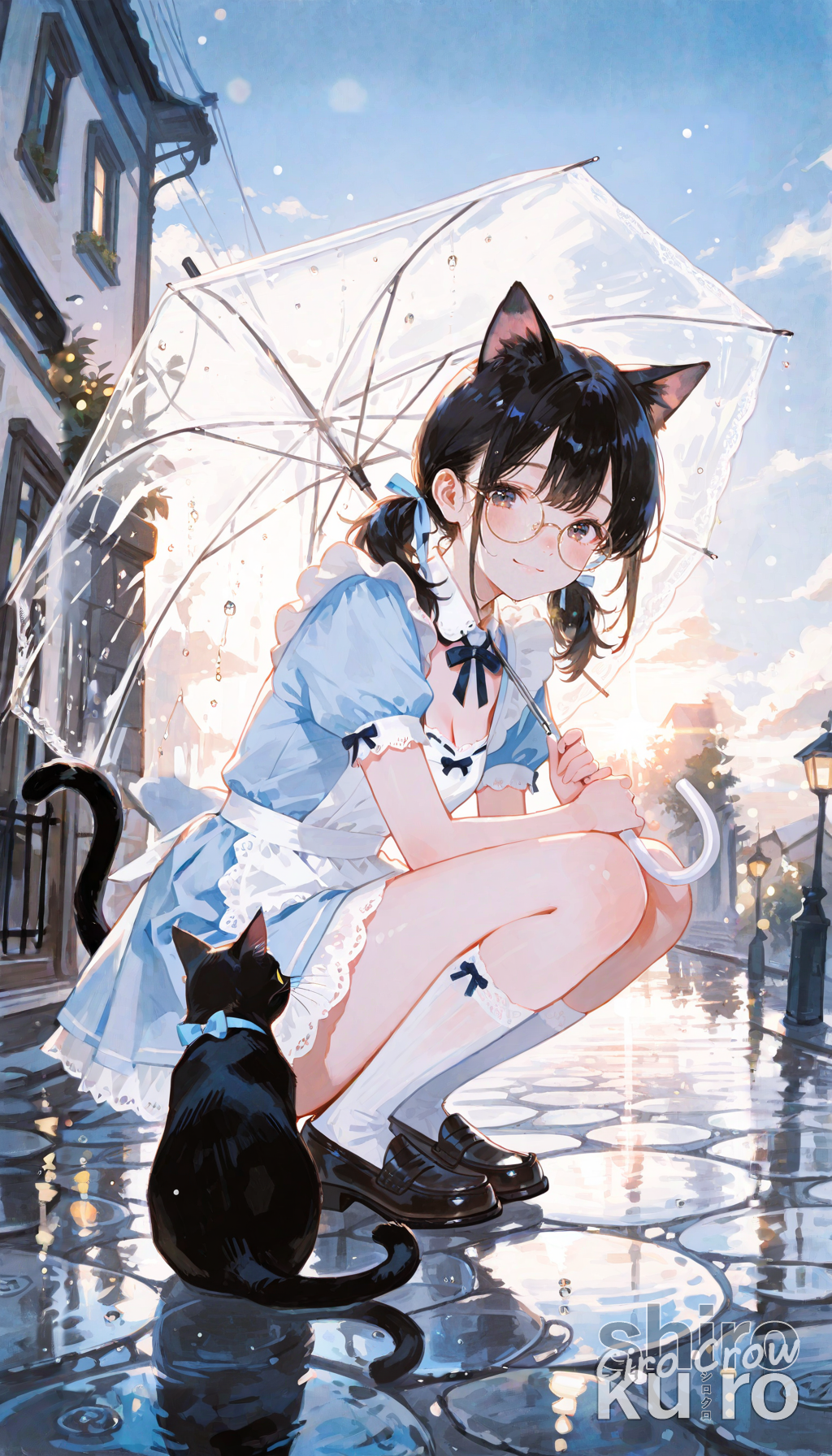 雨上がりの子猫 | の人気AIイラスト・グラビア