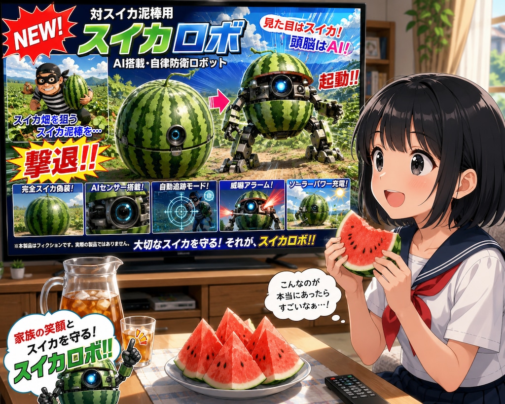 対スイカ泥棒用スイカロボ！