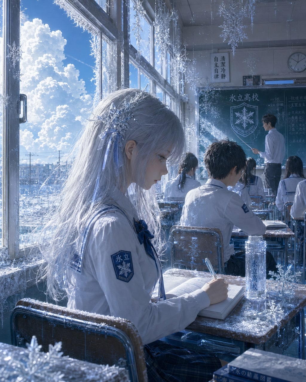 氷立高校の授業風景
