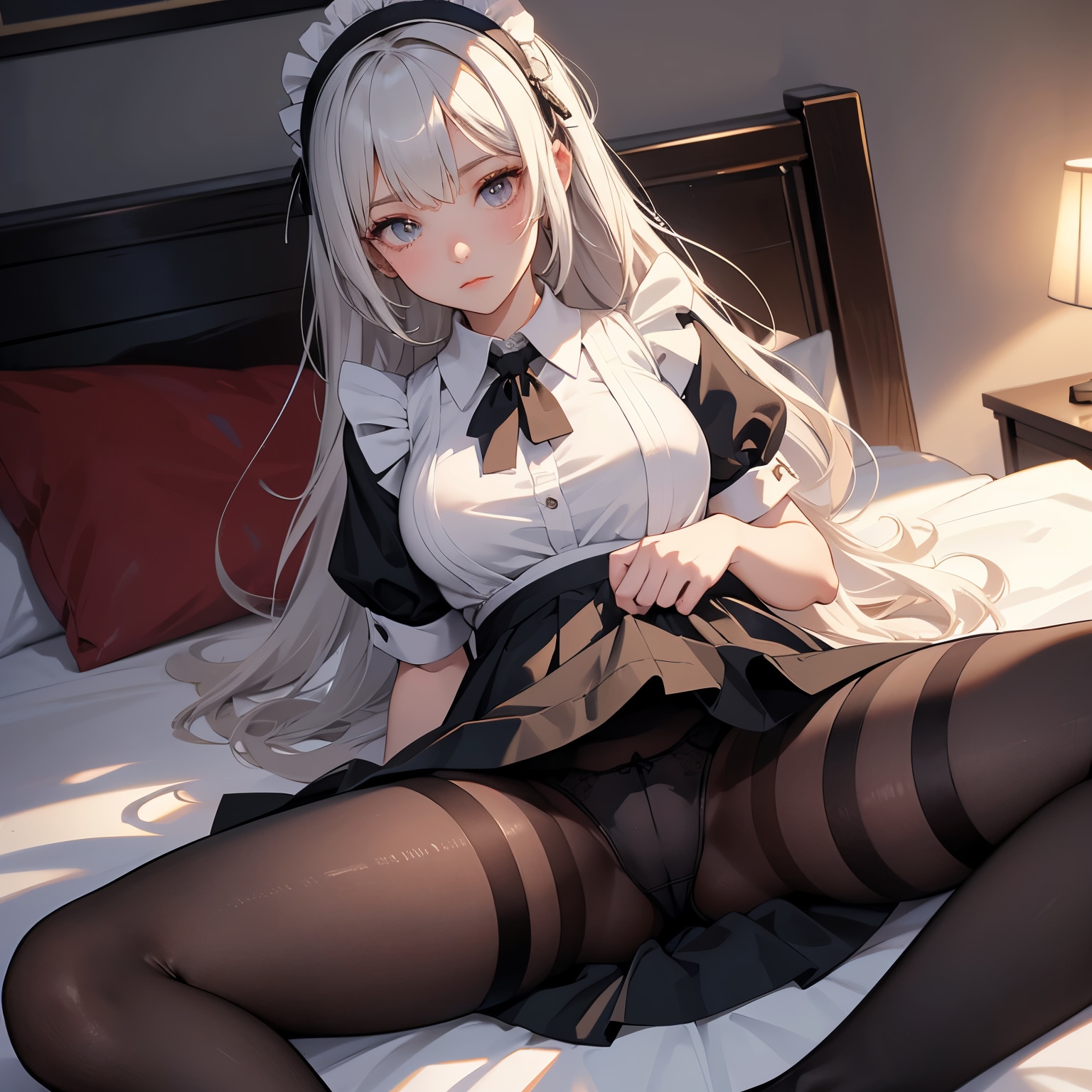 お題：R18向け企画_GWエロ祭（性癖①黒パンスト＋メイド）