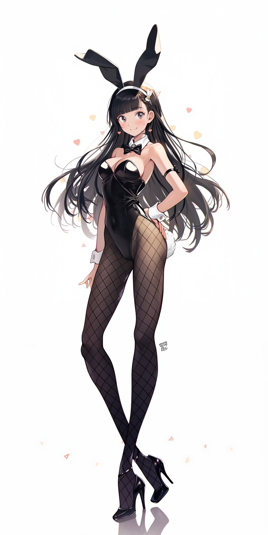 習作、黒髪ぱっつんバニーガール達