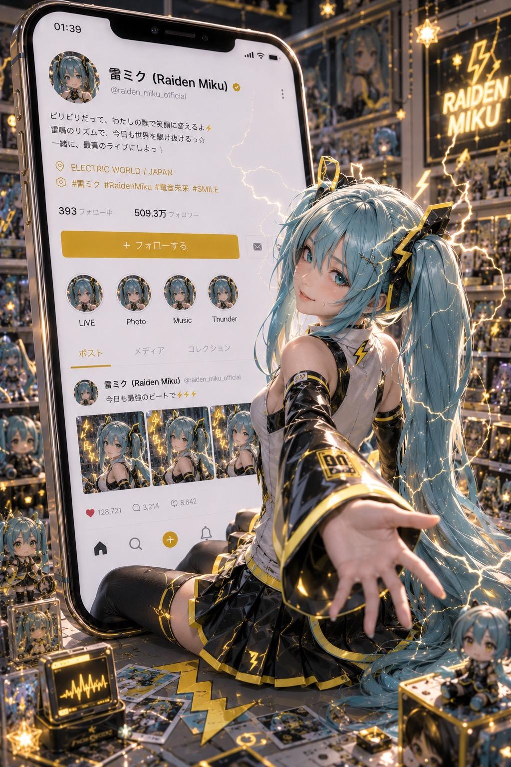 飛び出すミク(いろいろバージョン)
