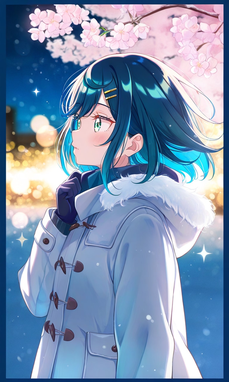 【3月13日生誕祭】芙羽ここね（キュアスパイシー）2【雪上桜】 | の人気AIイラスト・グラビア