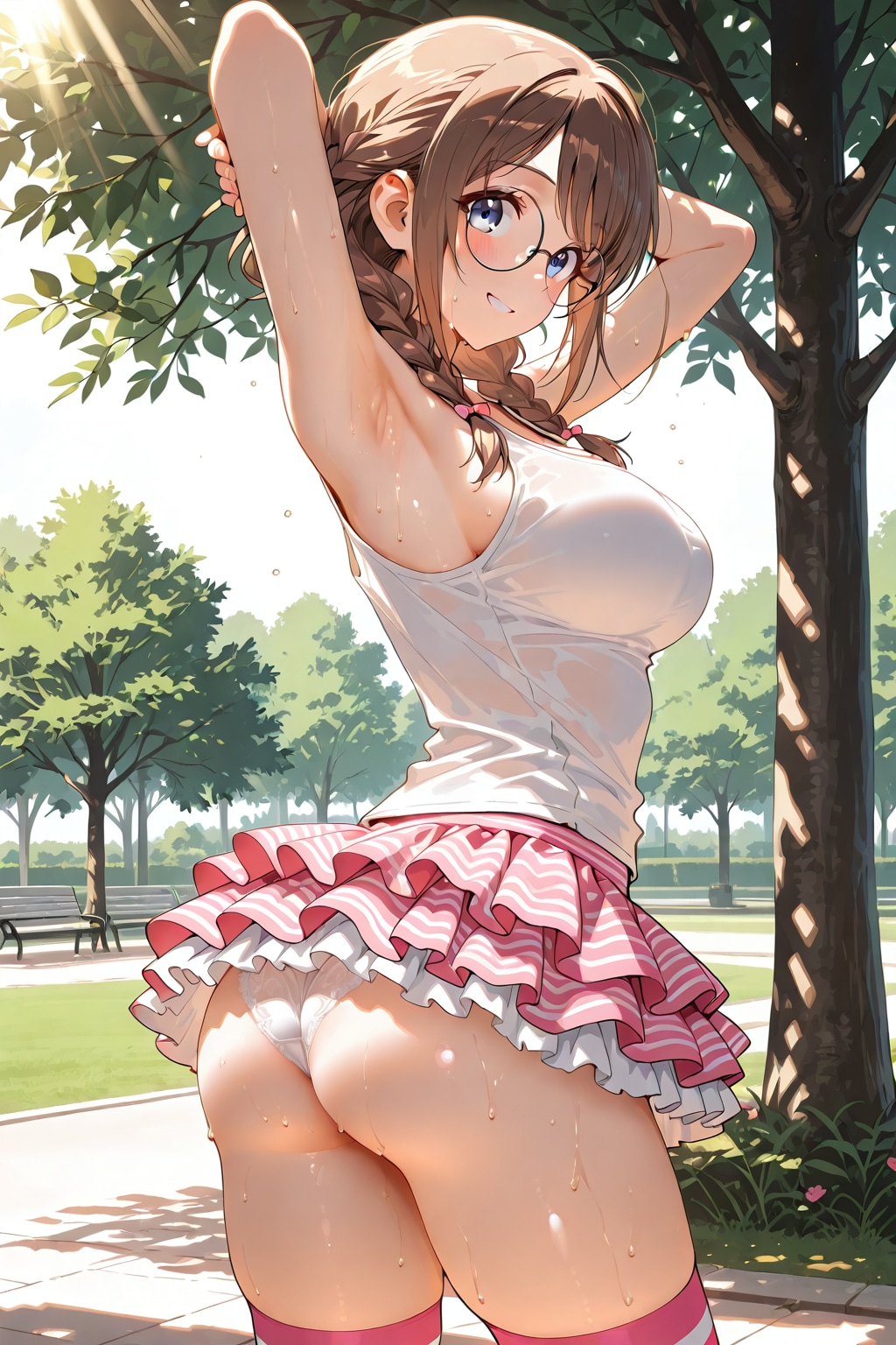 公園で私服編、後ろから