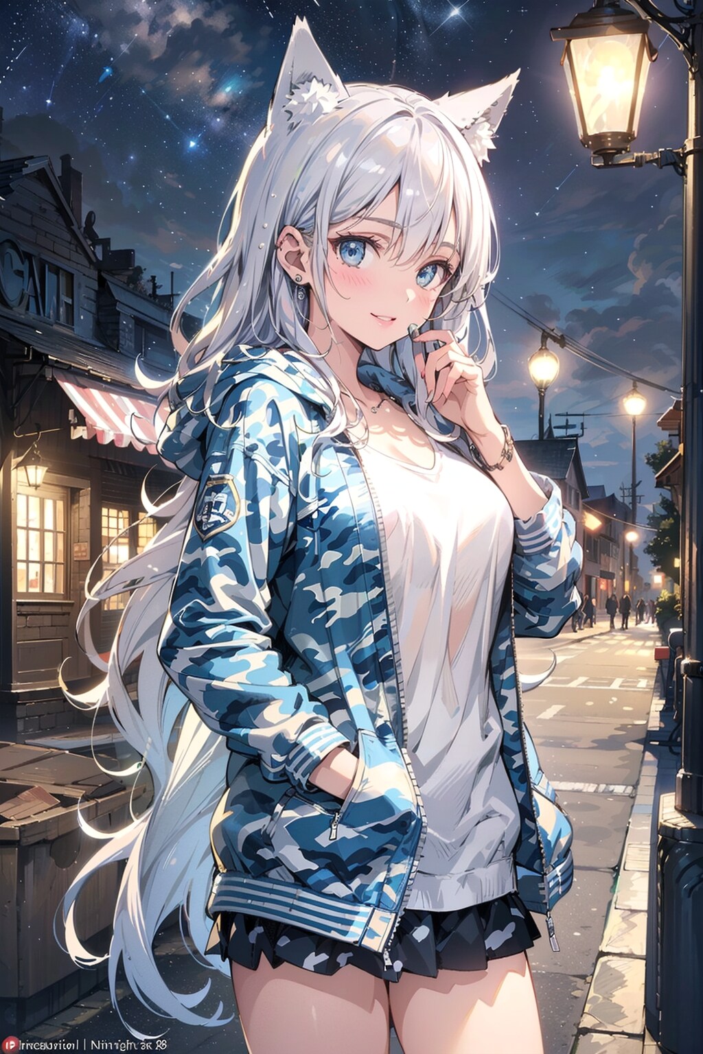 navy camouflage pattern🐺✨ | の人気AIイラスト・グラビア