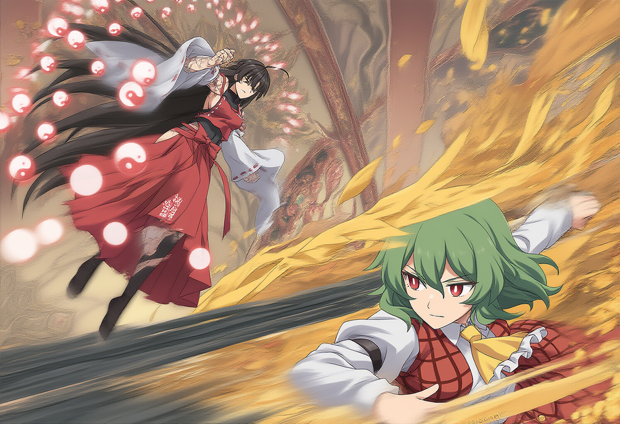 V4フル版　東方　先代博麗霊夢　風見幽香　弾幕ごっこ