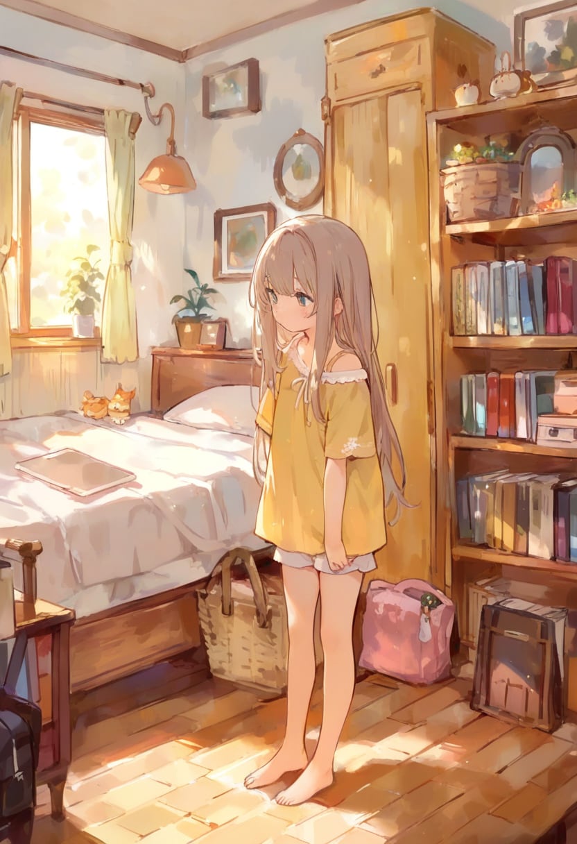 少女の部屋(水彩タッチ)(74) | の人気AIイラスト・グラビア