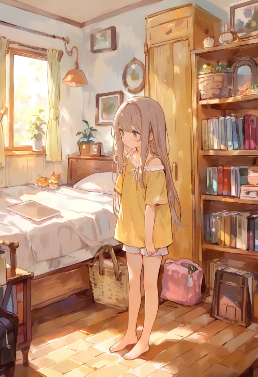 少女の部屋(水彩タッチ)(74)