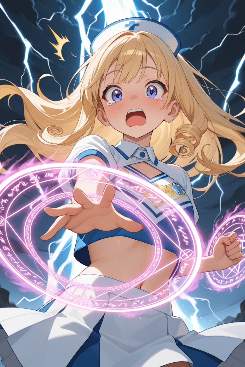 雷が落ちてビビる。