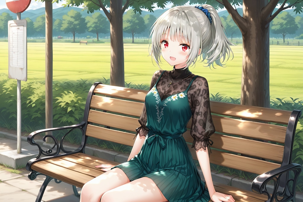 バス待ちの雛菊ちゃん