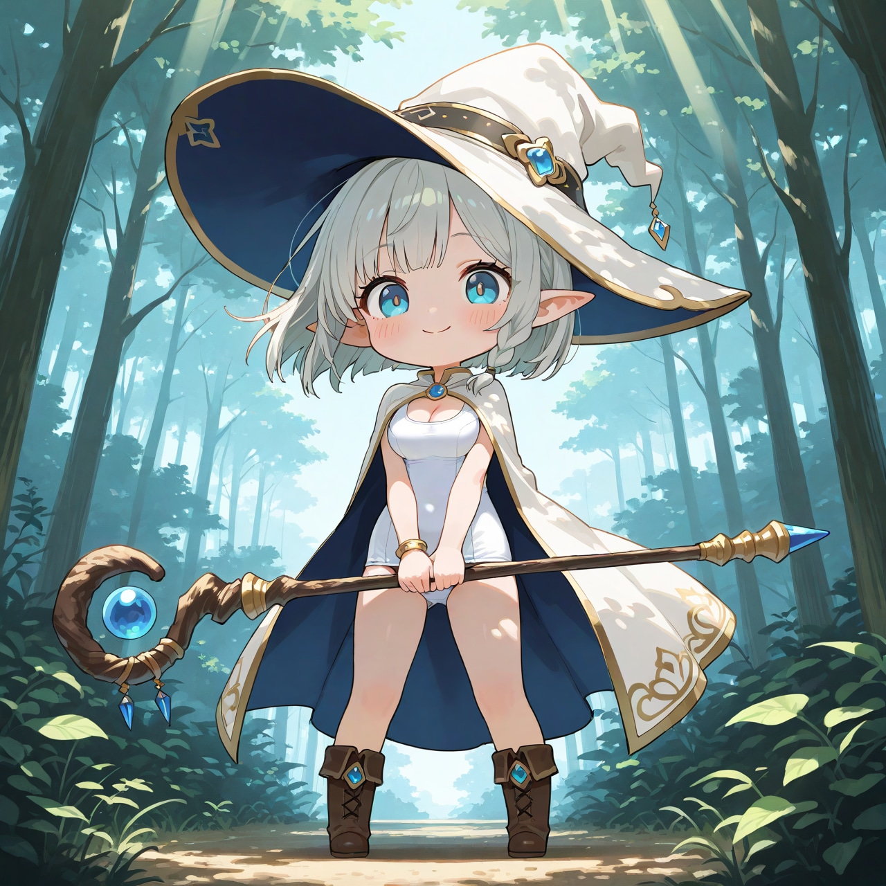 ちび白スクまほうつかいさん