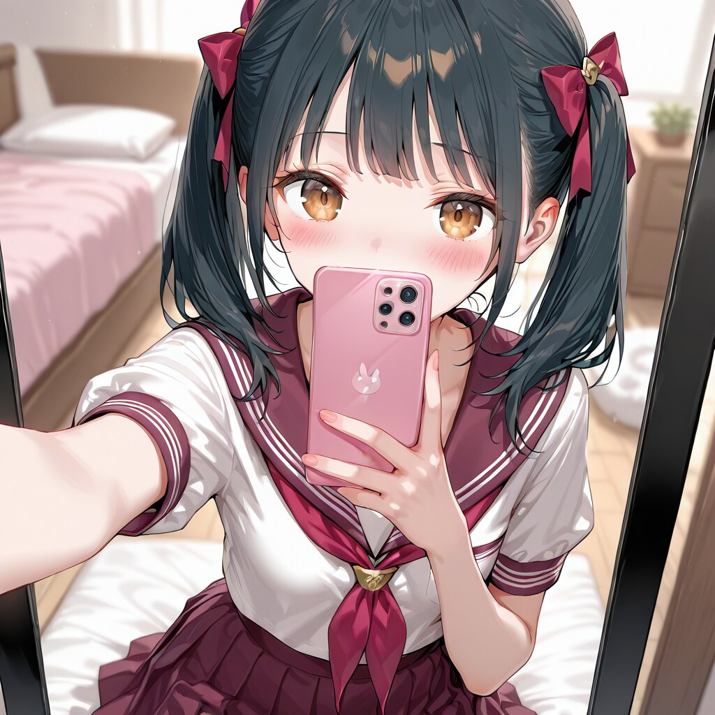 自撮りっ娘 | の人気AIイラスト・グラビア