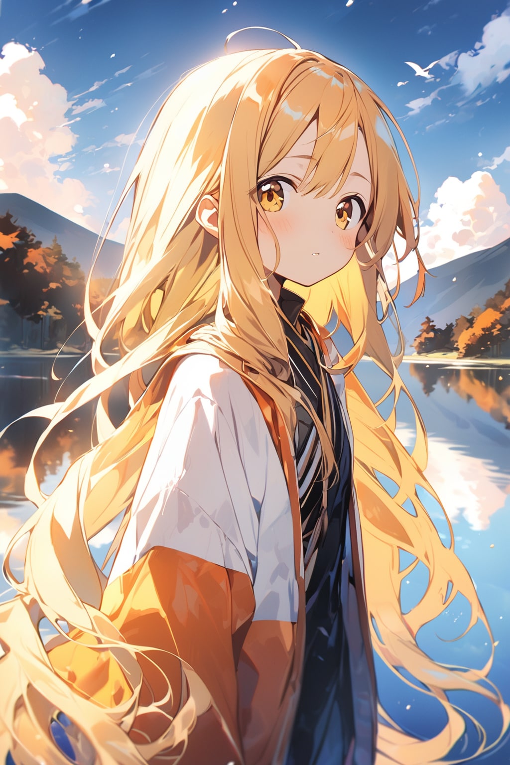 GWに山中湖を観光する女の子