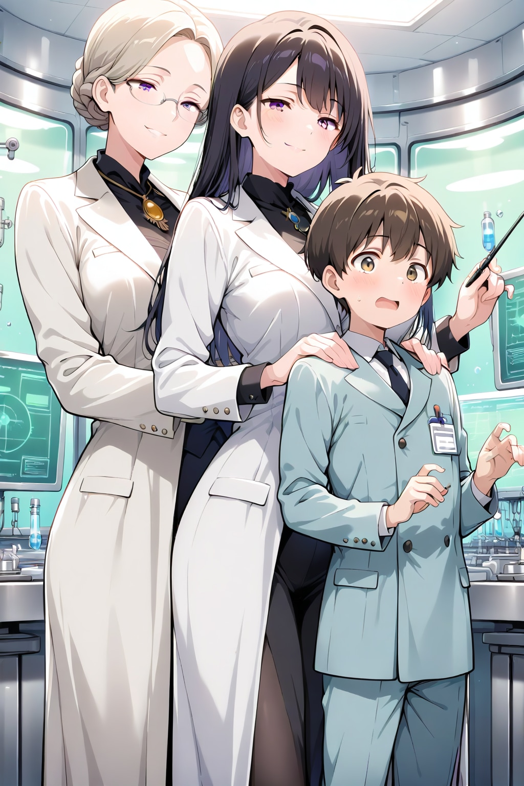 母と姉は科学者 | の人気AIイラスト・グラビア