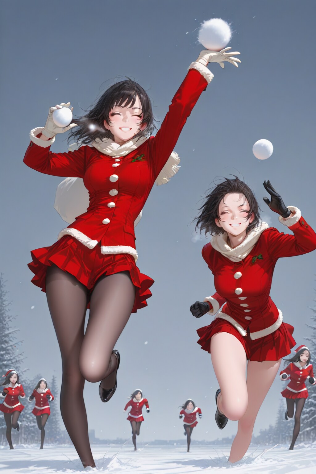 集団サンタ雪玉襲撃事件w