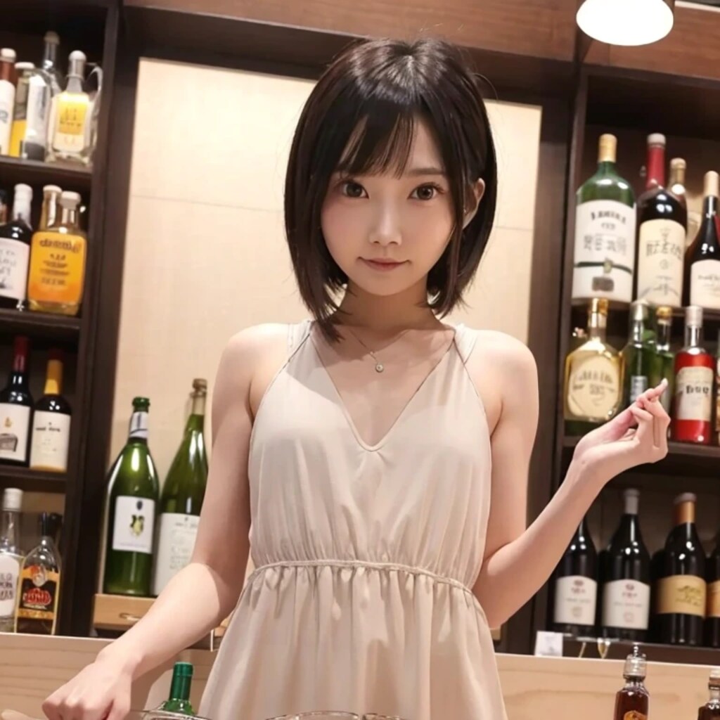 黒髪ボブで酒場の美女１３