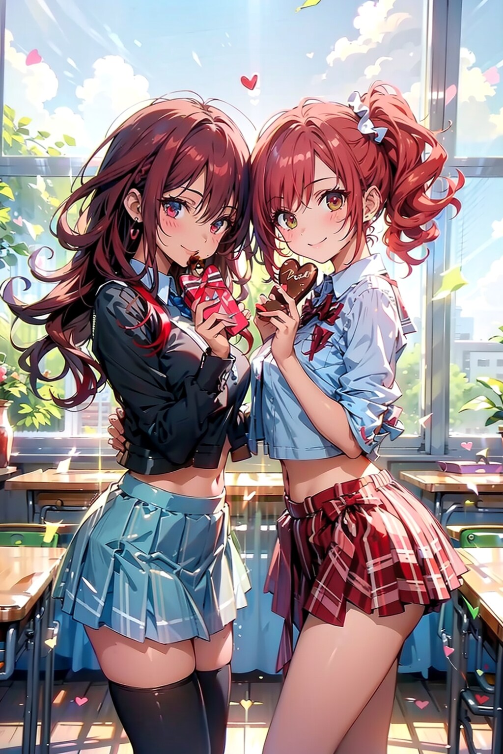 Wレッド　制服？