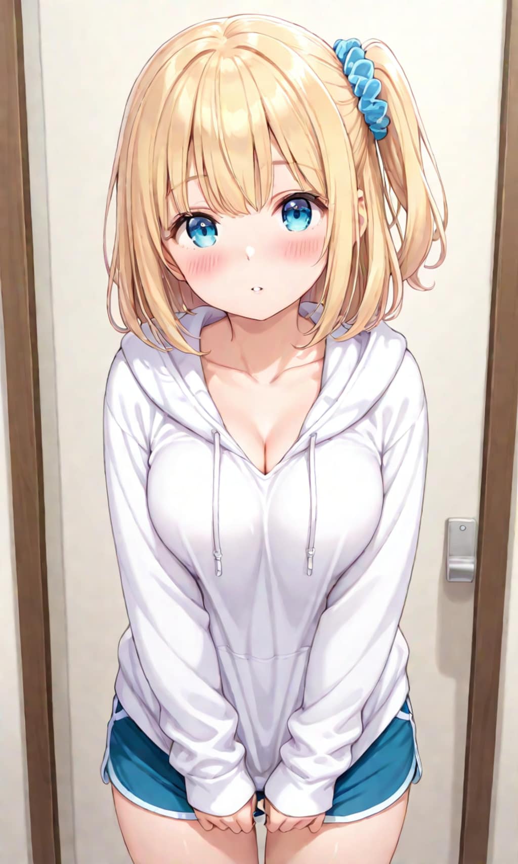 金髪ポニテパーカー