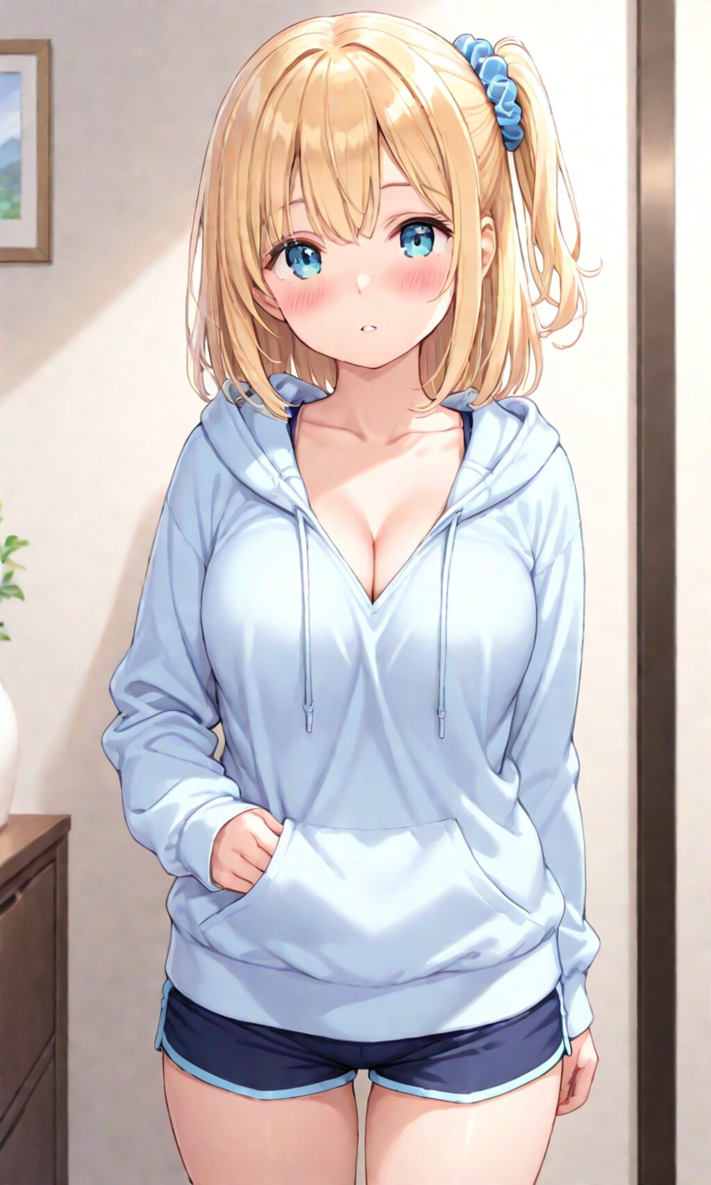 金髪ポニテパーカー