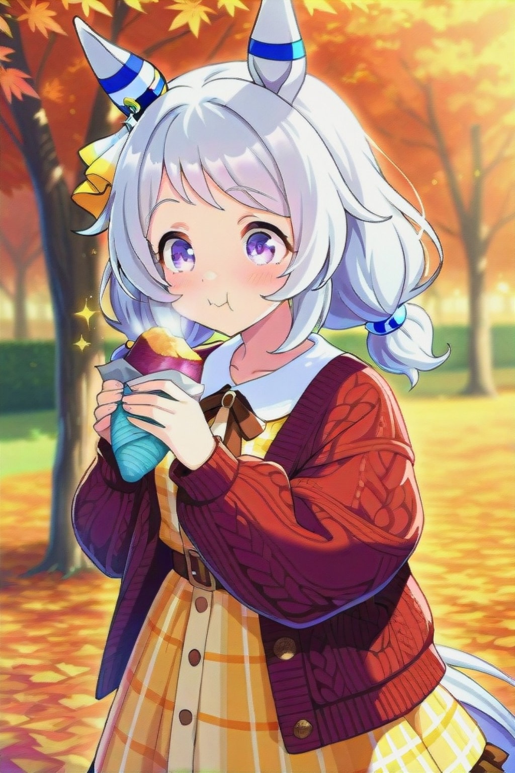 焼き芋を食うミラ子