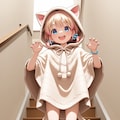 猫耳ポンチョなアカリちゃん 2枚目