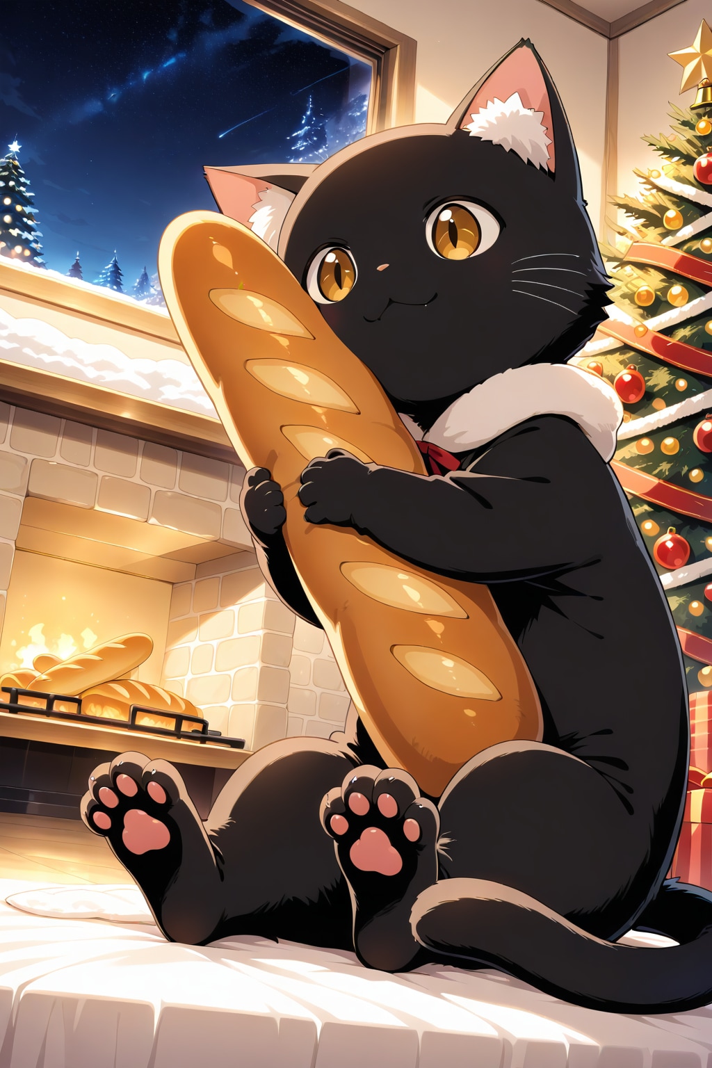 黒猫とクリスマス | の人気AIイラスト・グラビア