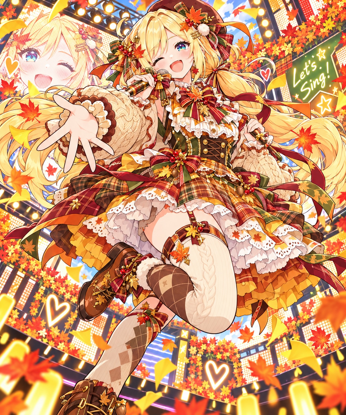 紅葉ステージに映える「理想の秋コーデ」 | の人気AIイラスト・グラビア