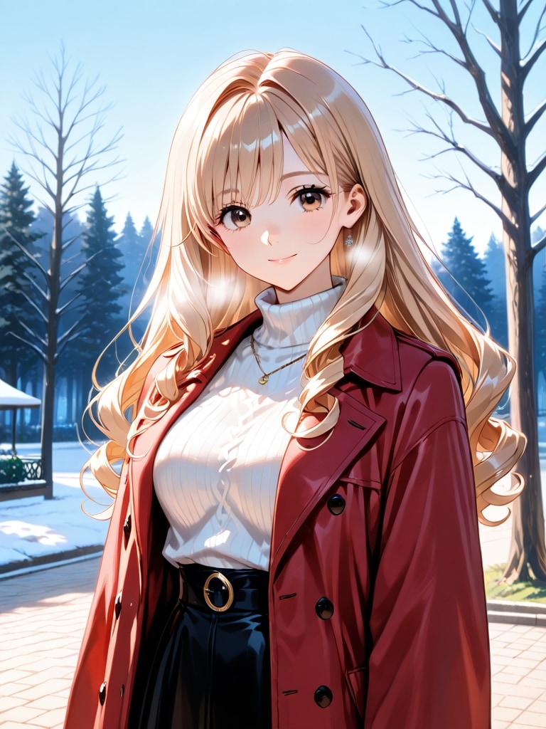 金髪 赤コート | の人気AIイラスト・グラビア