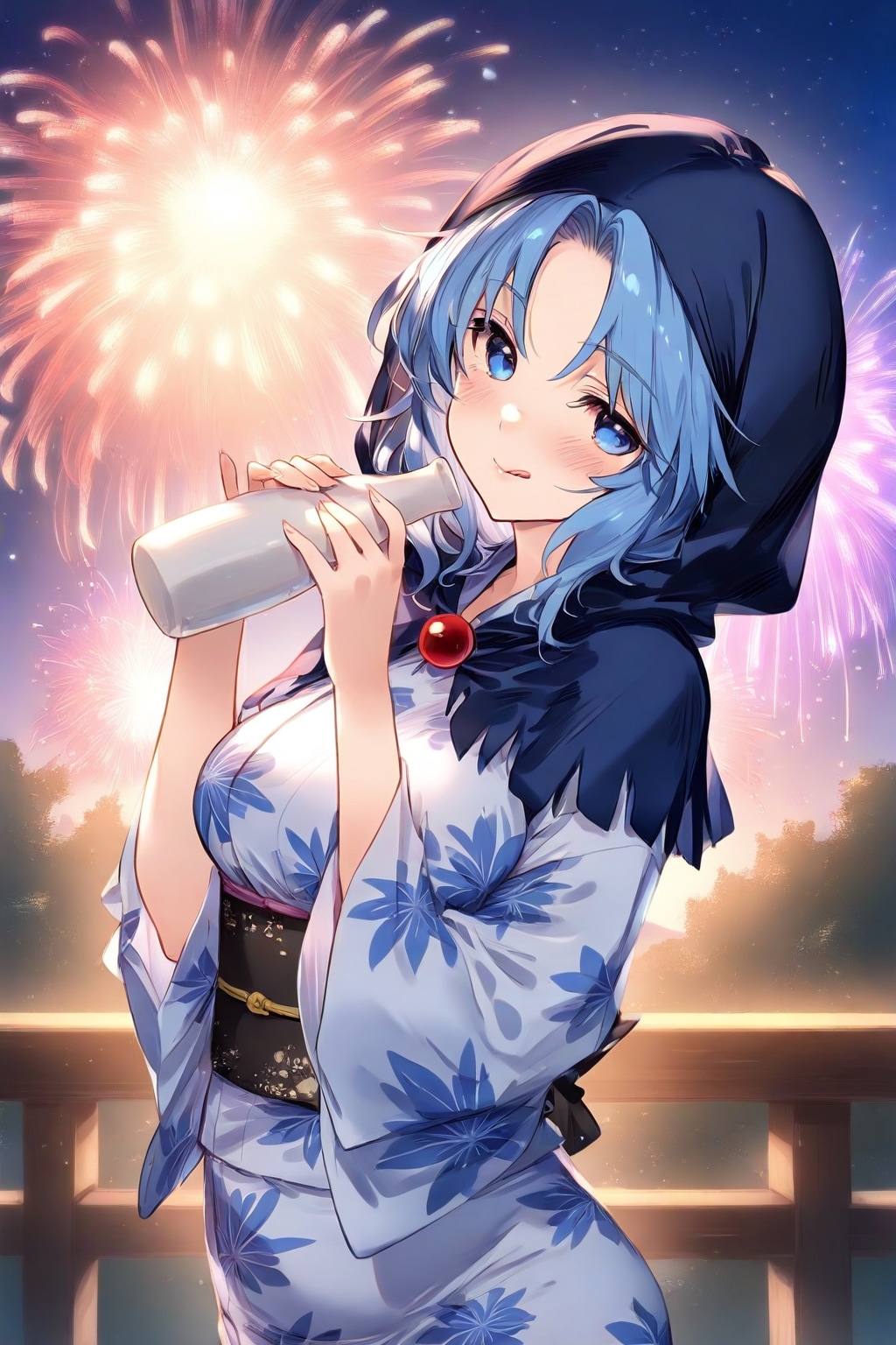 浴衣一輪の縁日巡り | の人気AIイラスト・グラビア