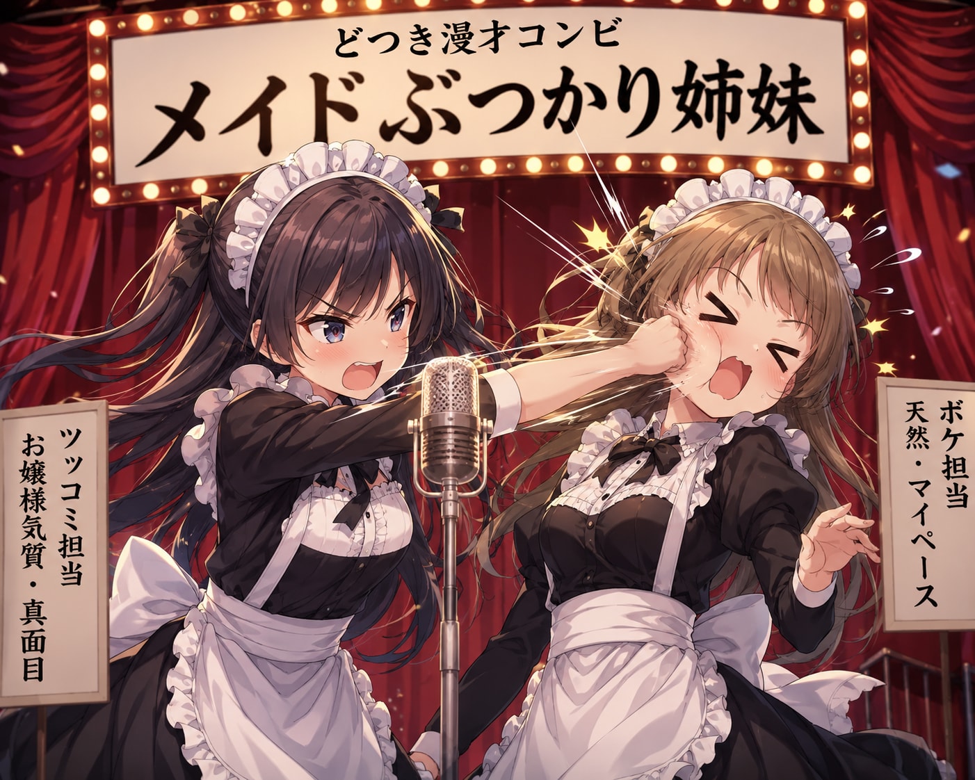 どつき漫才メイドさん | の人気AIイラスト・グラビア