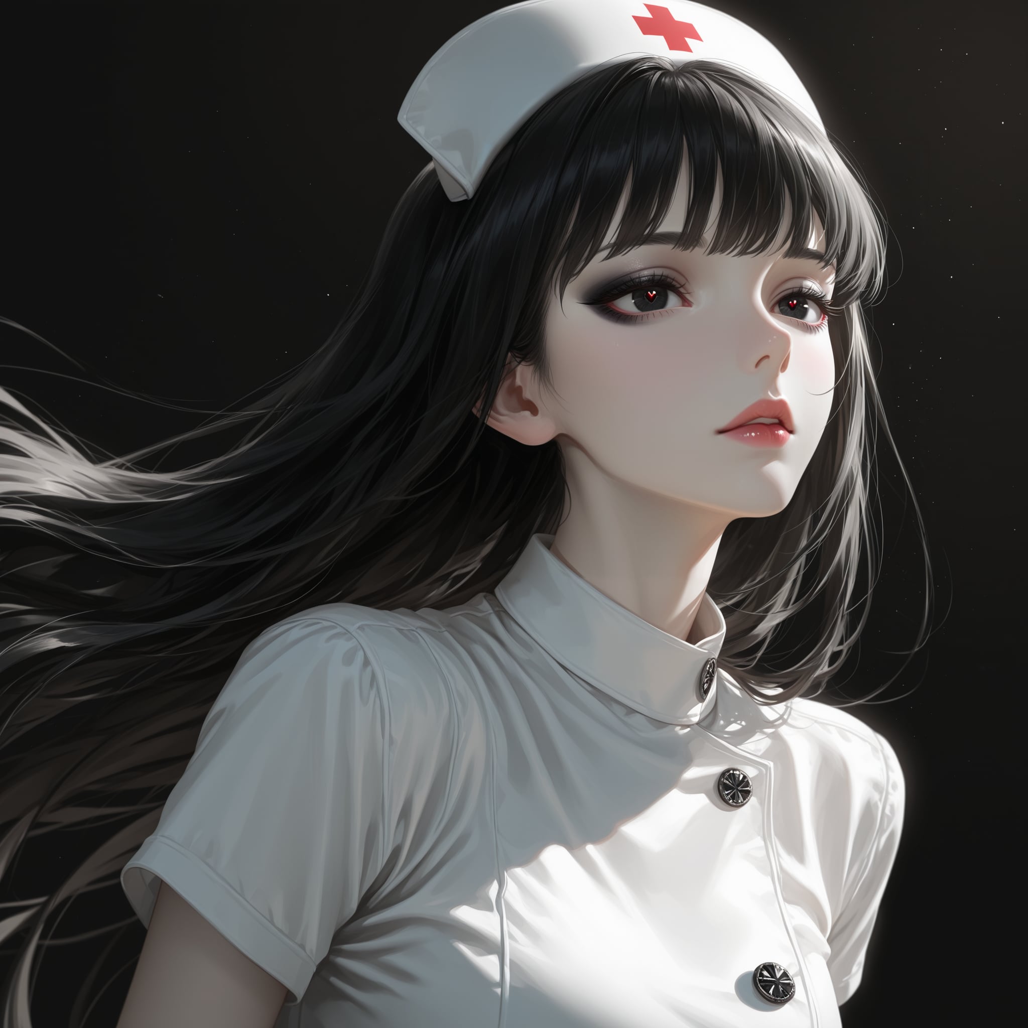 黒髪ロング,ナースコス