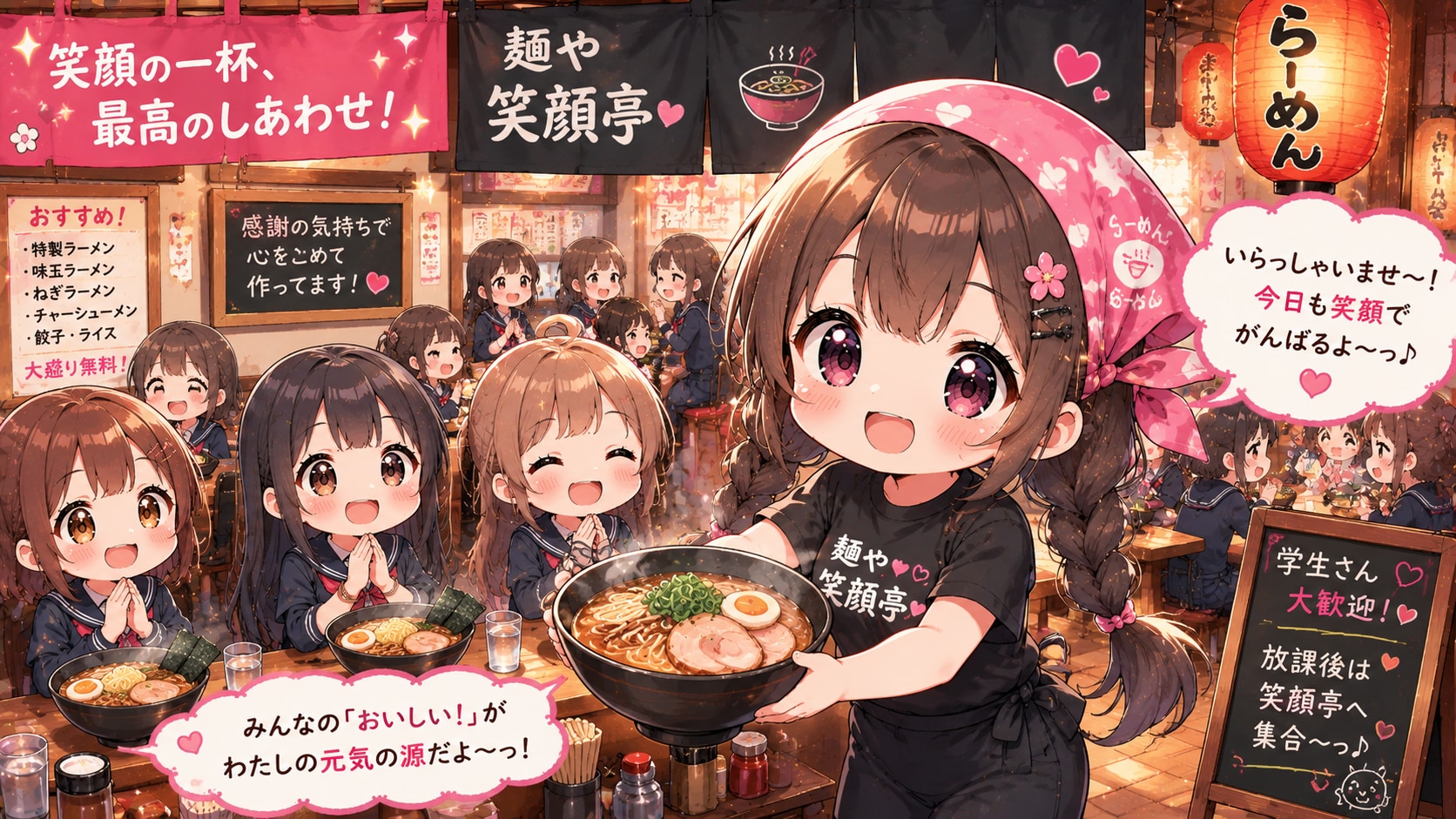 学校帰りにラーメン屋