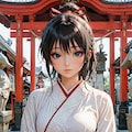 神社⛩️の巫女様❣️ 3枚目