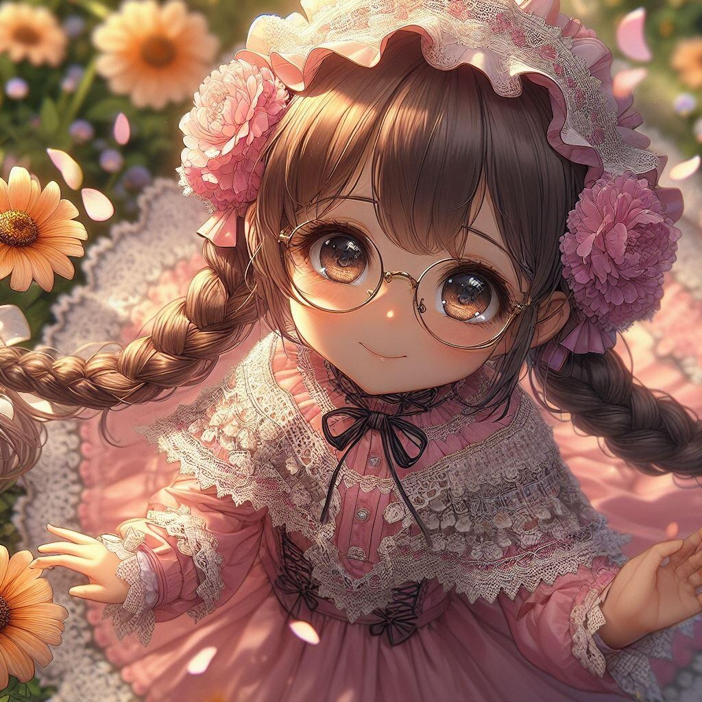 お花畑の三つ編み姫