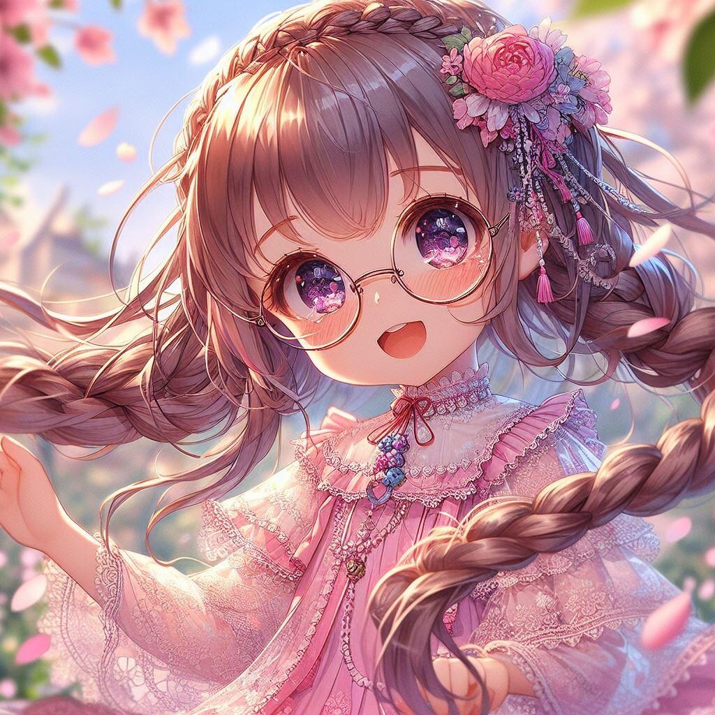 お花畑の三つ編み姫