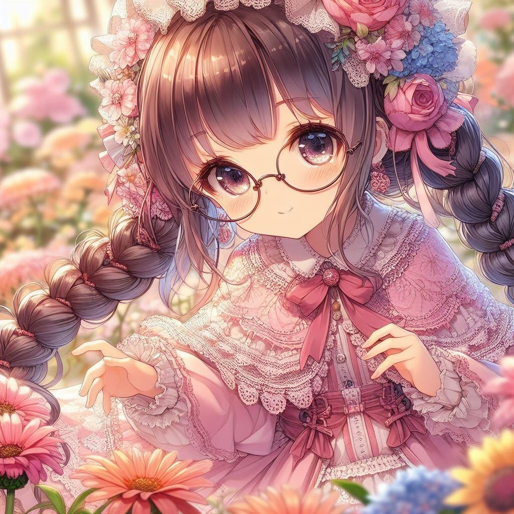 お花畑の三つ編み姫