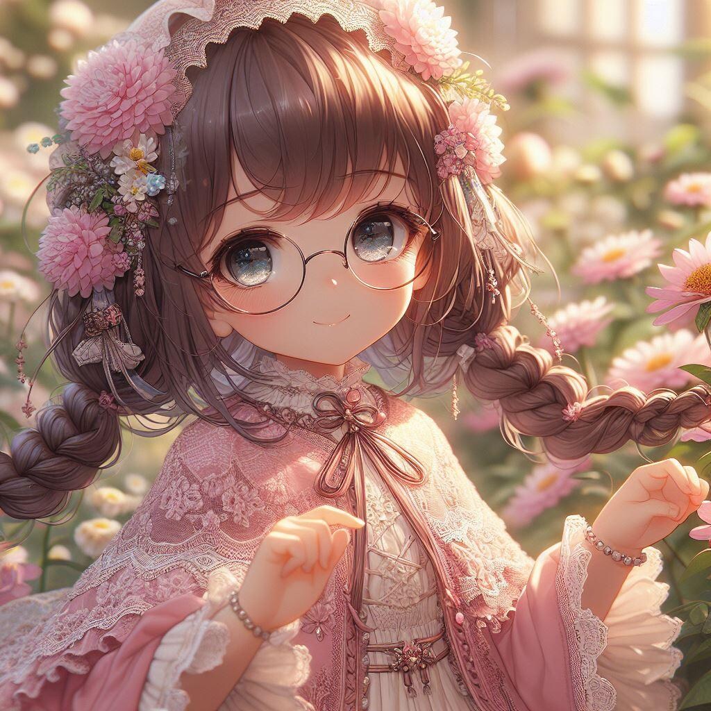 お花畑の三つ編み姫