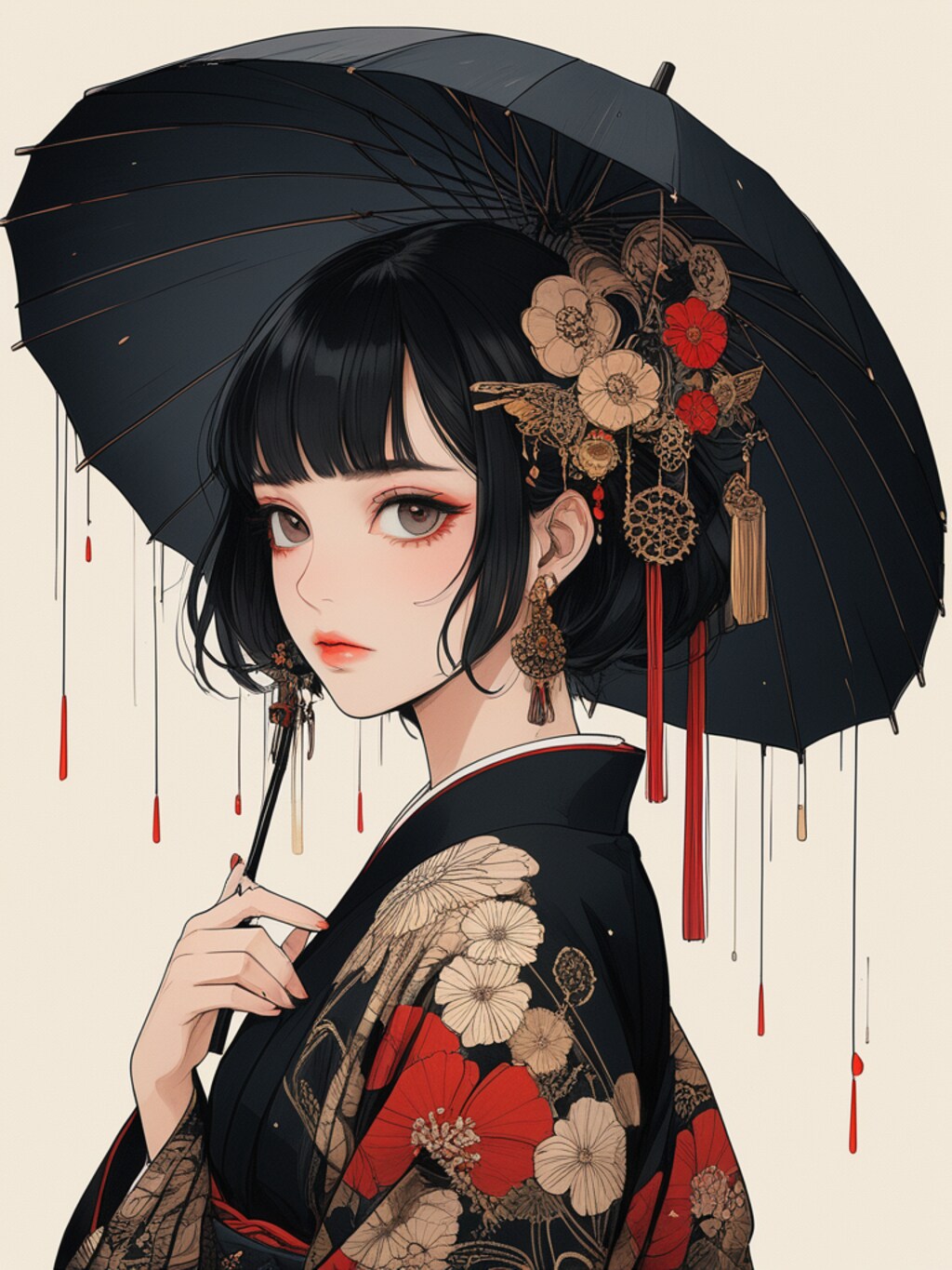 懐古趣味和装女子